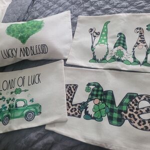 Set of 4 St. Patrick's Day Themed Pillow Covers